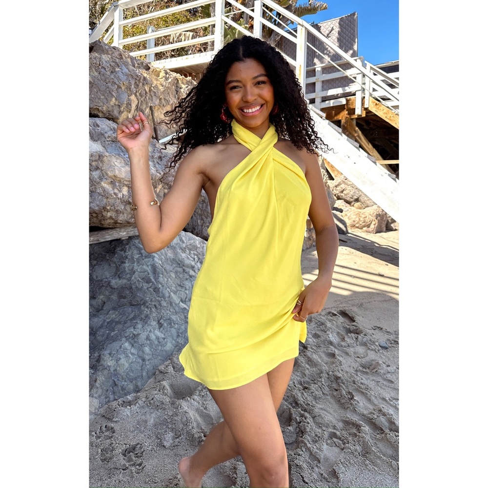 Show Me Your Mumu Jasmine Mini in Bright Yellow size XS